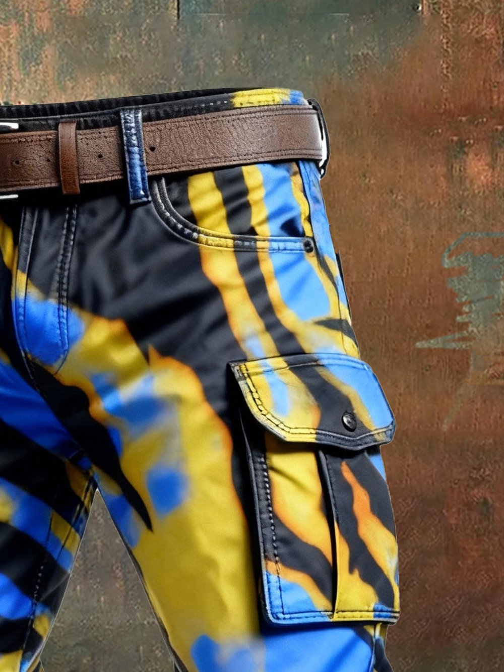MAISON CLÉMENT PARIS™ | PANTALON CARGO MOTIF ABSTRAIT HOMME TACTIQUE