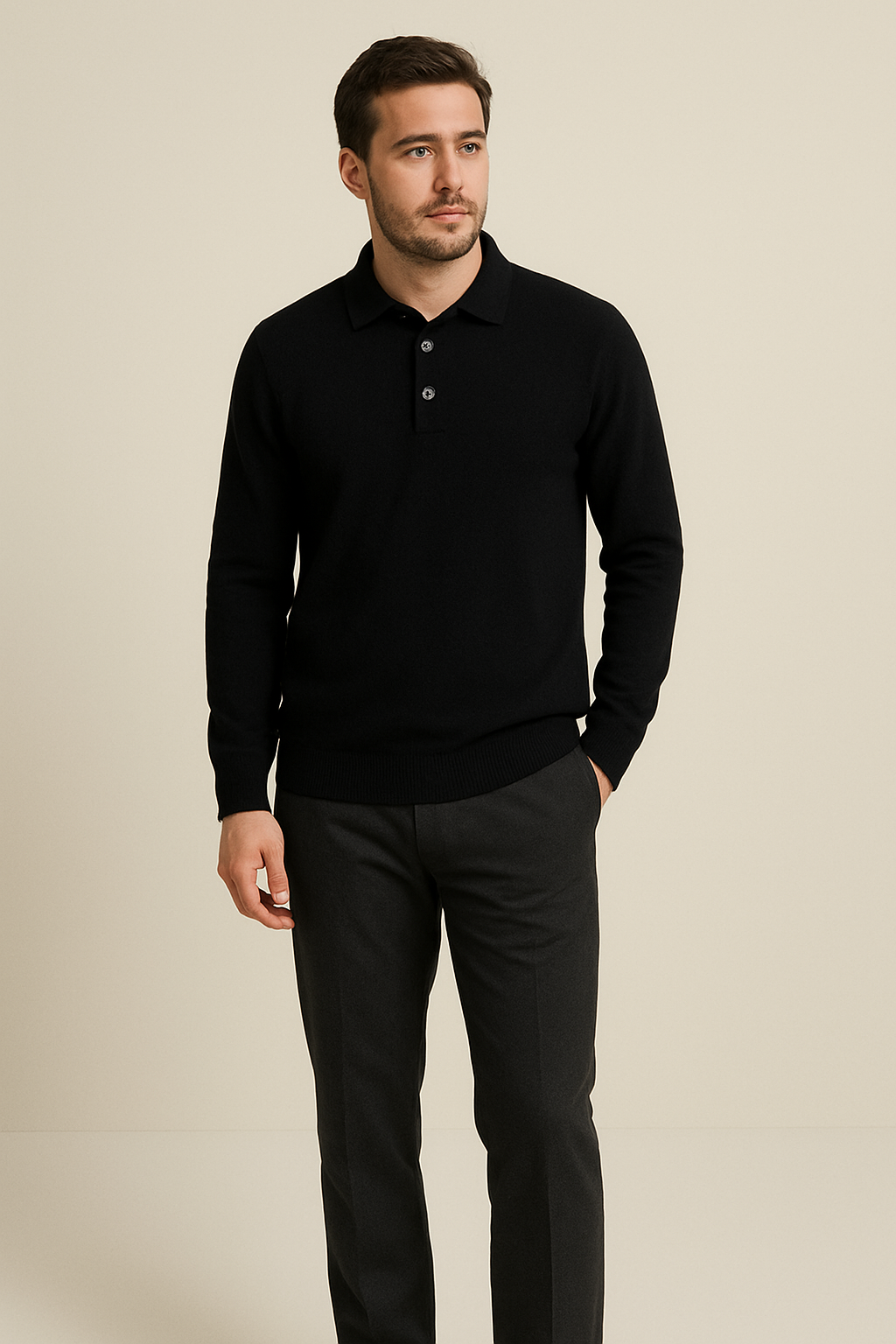 Polo en Cachemire 100% Style Old Money