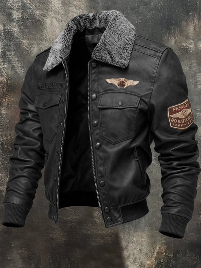 MAISON CLÉMENT PARIS™ | BLOUSON AVIATION HOMME DOUBLÉ SHERPA CUIR