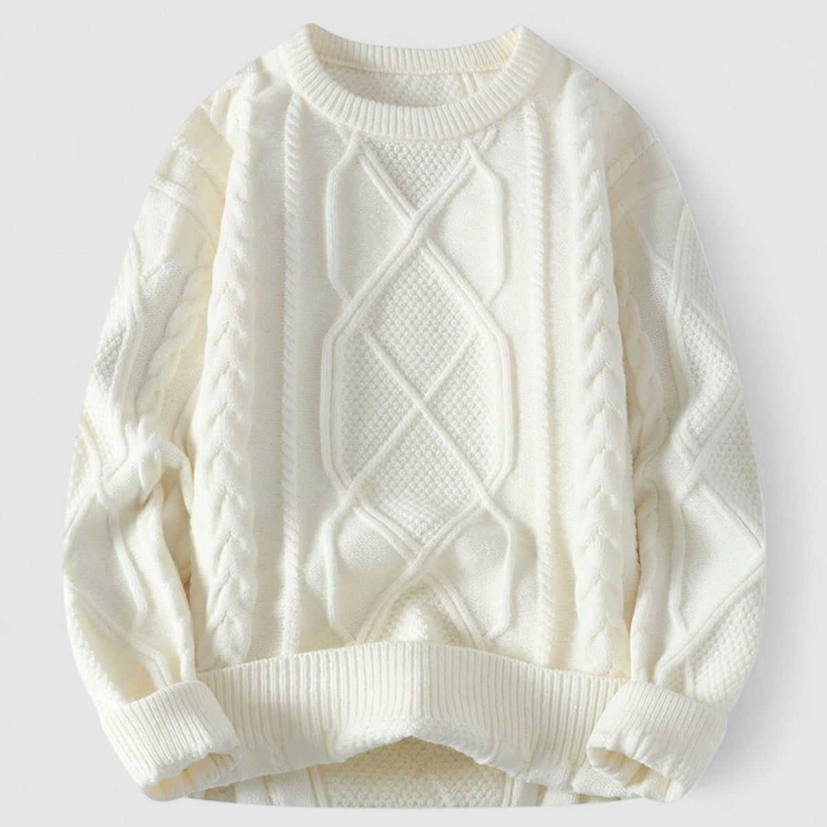 Cardigan chic – Pull classique pour hommes à col rond