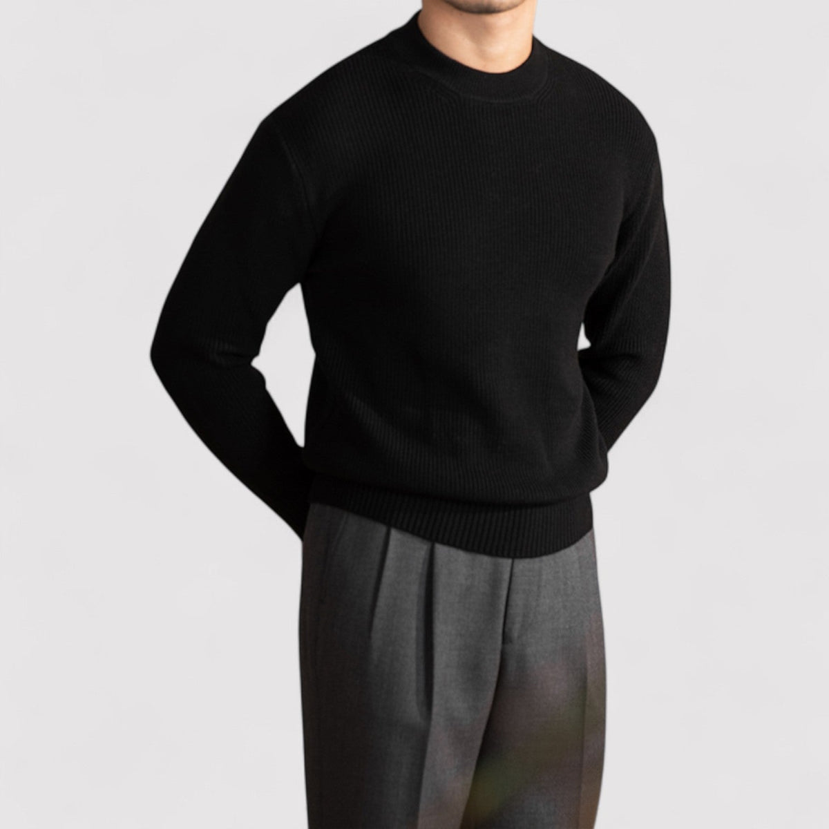 The Jules – Élégant Pull en Mélange de Laine avec Motif Rayé Automne/Hiver - Hommes