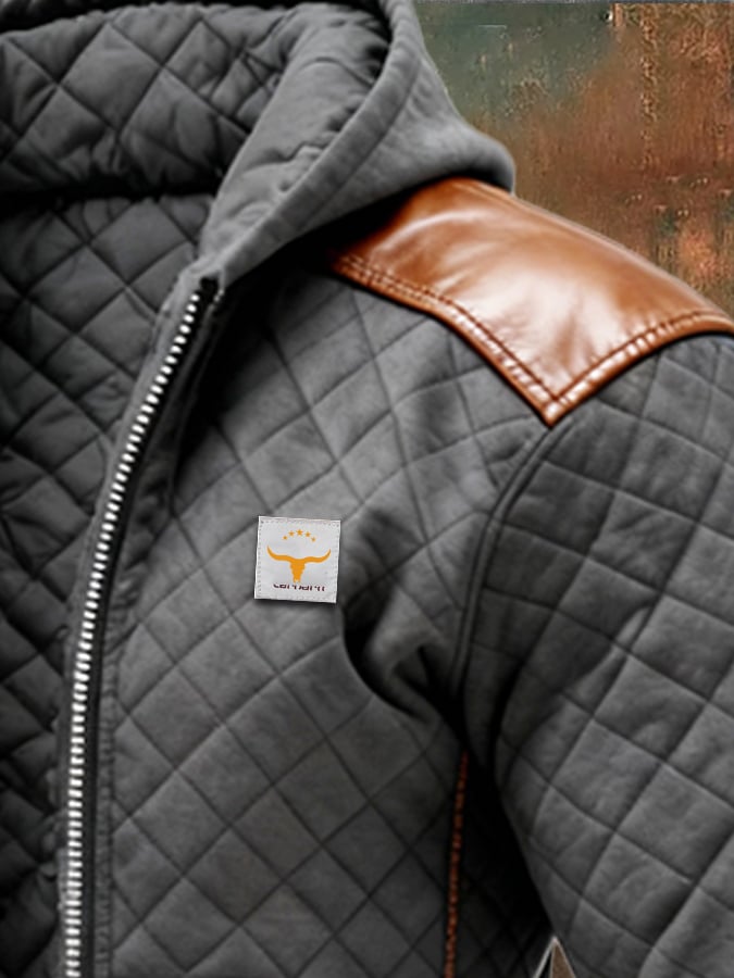 MAISON CLÉMENT PARIS™ | VESTE MATELASSÉE HOMME À CAPUCHE ZIPPÉE