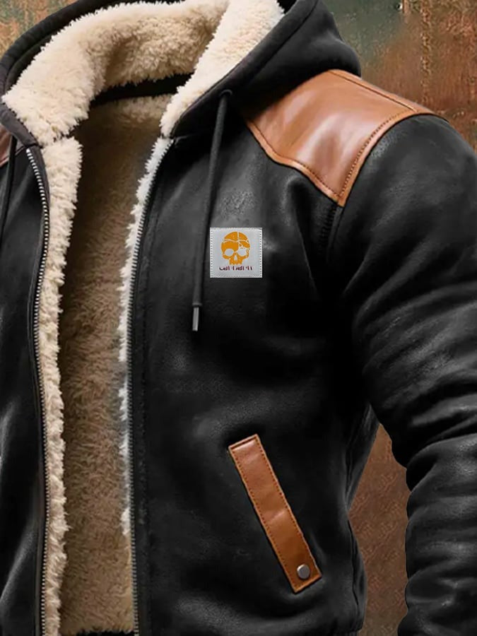 MAISON CLÉMENT PARIS™ | VESTE VINTAGE CHAUDE EN DAIM ET CUIR