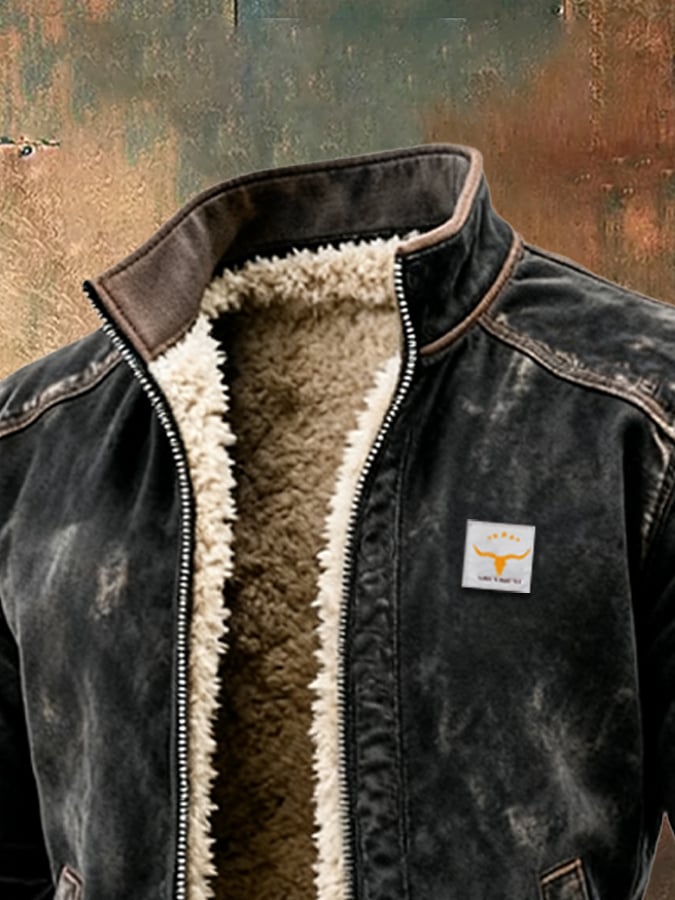MAISON CLÉMENT PARIS™ | VESTE VINTAGE À DOUBLURE SHERPA