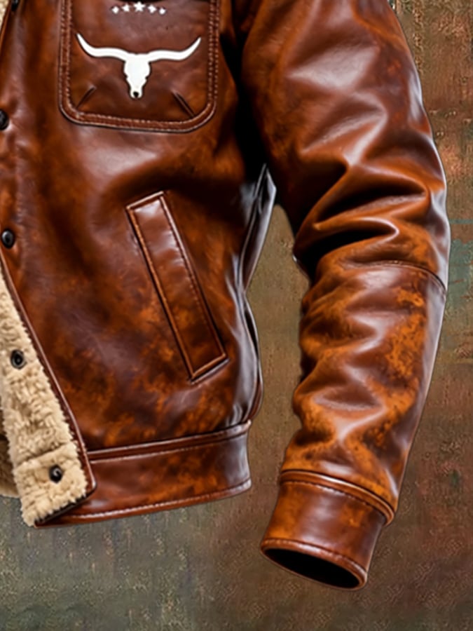 Maison Clément Paris | Veste d’hiver chaude en cuir et sherpa
