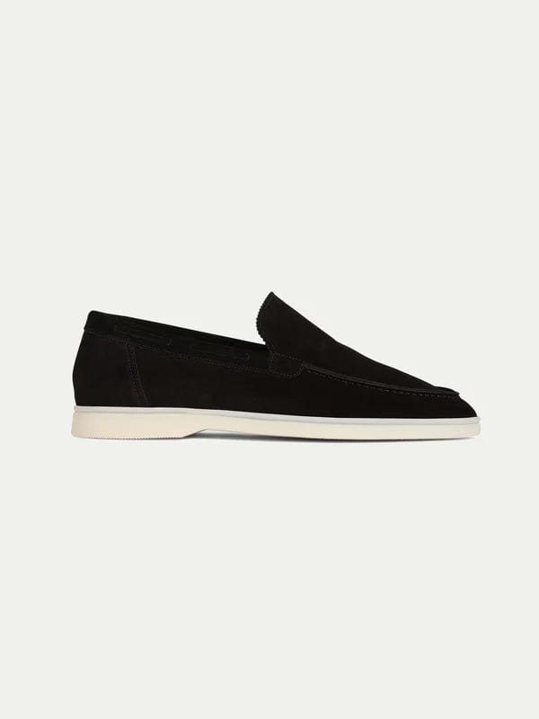 OLD MONEY - Mocassins en daim premium noir