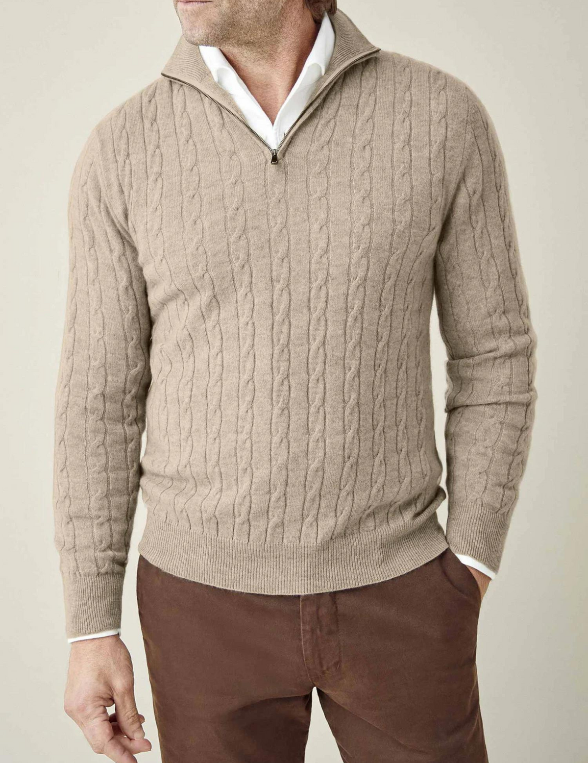Domingo | Pull en maille torsadée avec motif