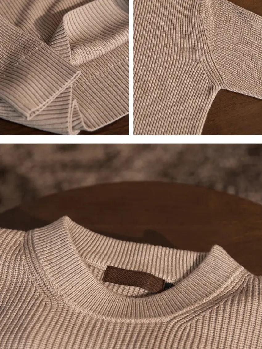Clement – Pull classique d'hiver beige