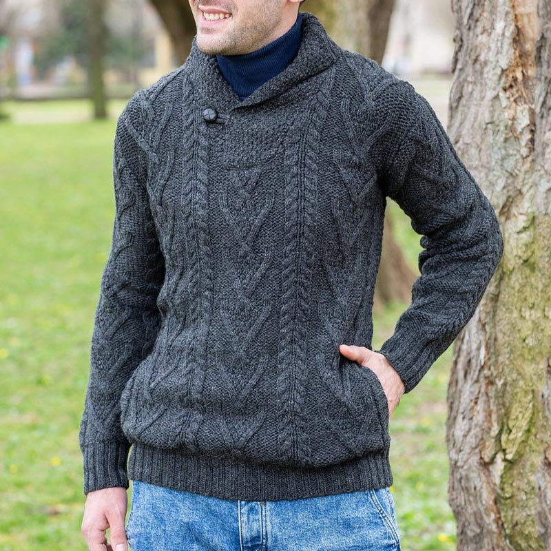 Cole – Gilet en laine torsadée Old Money pour hommes