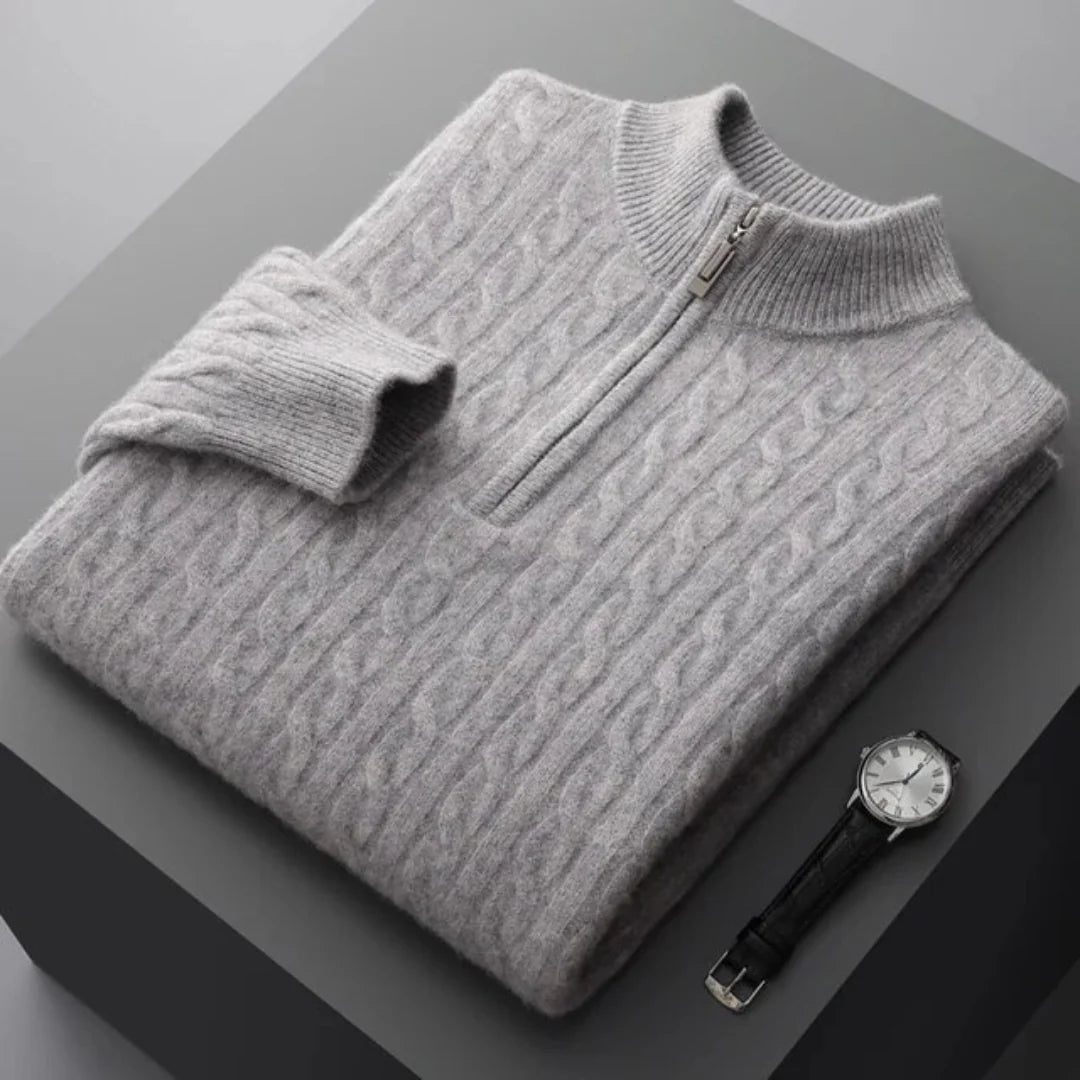 Maison Clément Paris | Demi-zip tissé en cachemire Deneb