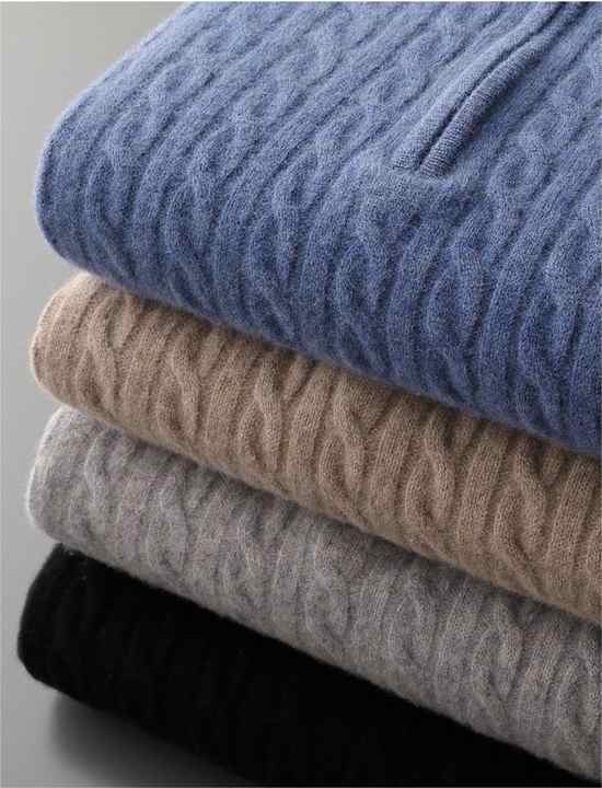 Maison Clément Paris | Demi-zip tissé en cachemire Deneb