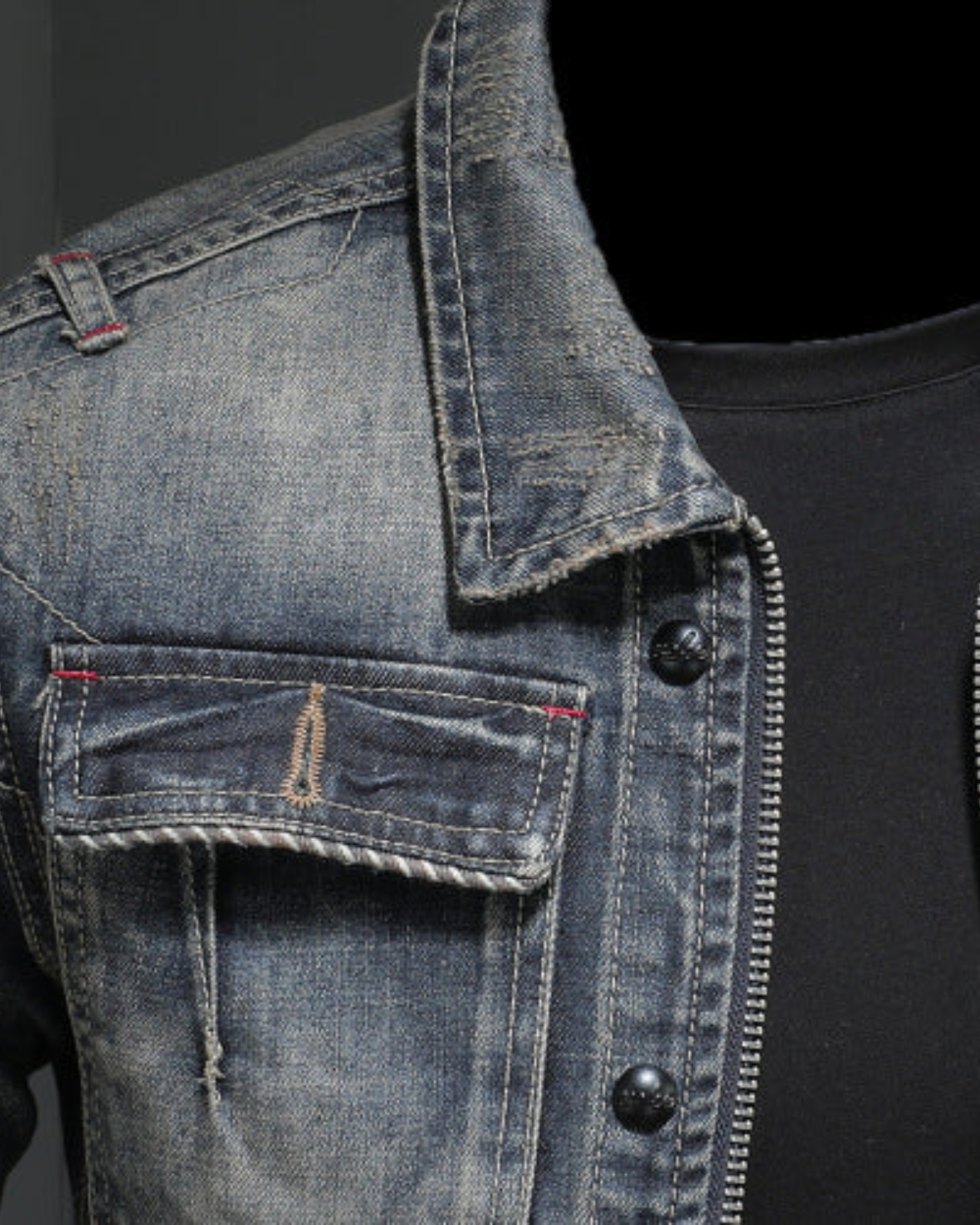 Milano - Veste en denim bleue