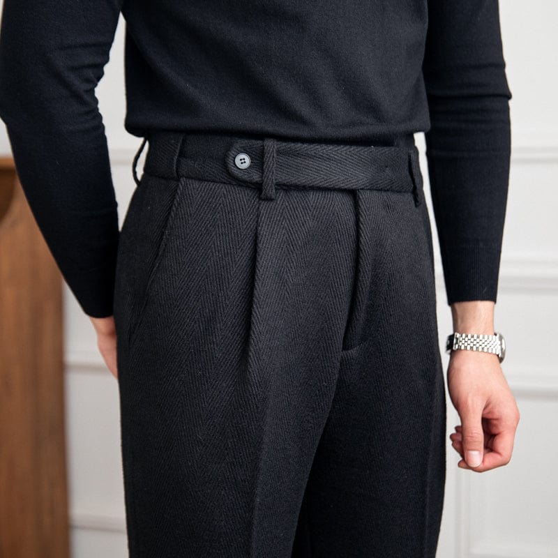Davide - Pantalon en laine décontracté