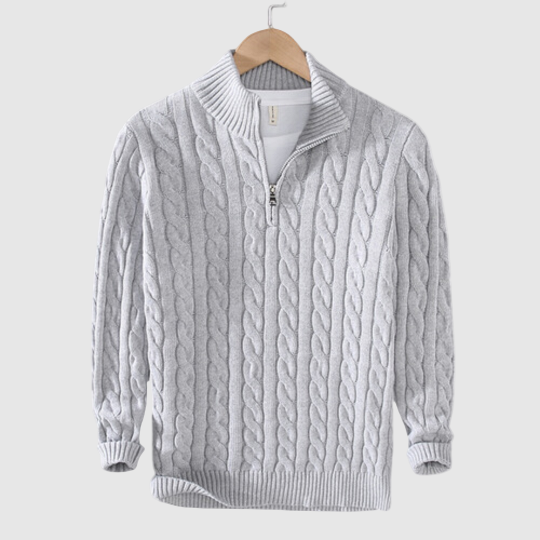 Old Money - Sweat à fermeture éclair avec motif pour hommes