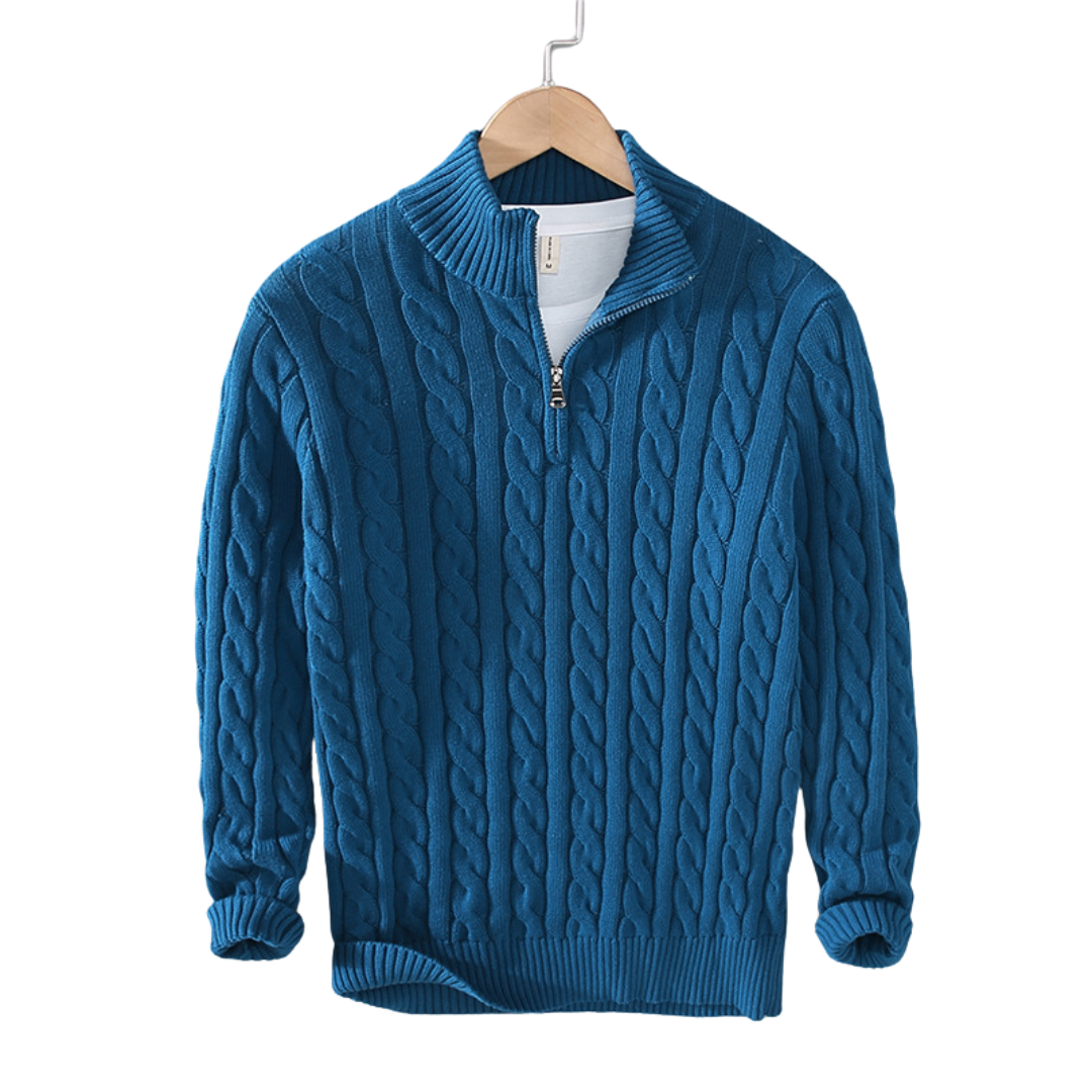 Old Money - Sweat à fermeture éclair avec motif pour hommes