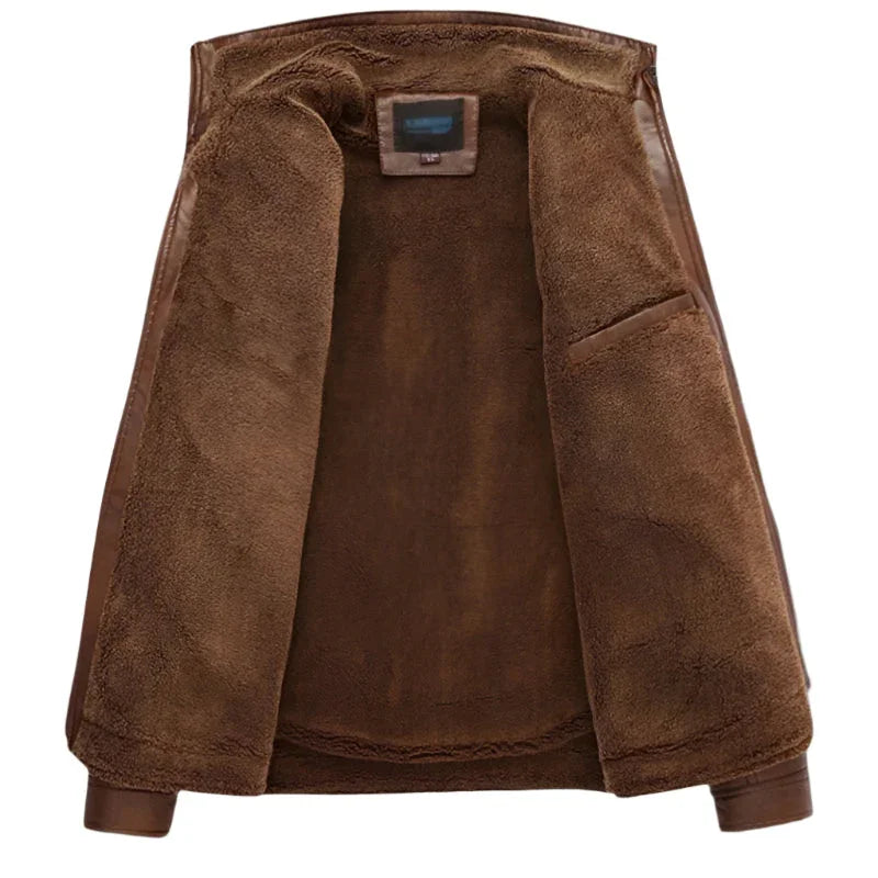 Gerardo - Blouson en Cuir Classique pour Homme Marron