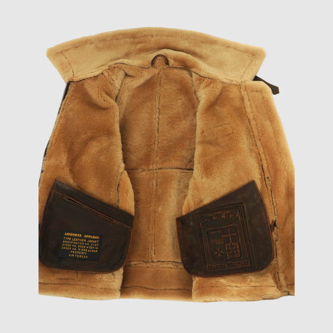 Maverick™ | veste aviateur classique en cuir véritable