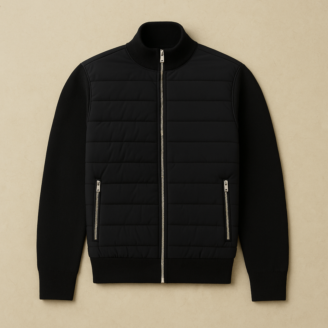 Leon - Manteau hybride élégant noir pour hommes