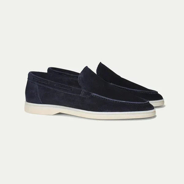 OLD MONEY - Mocassins en daim premium bleu