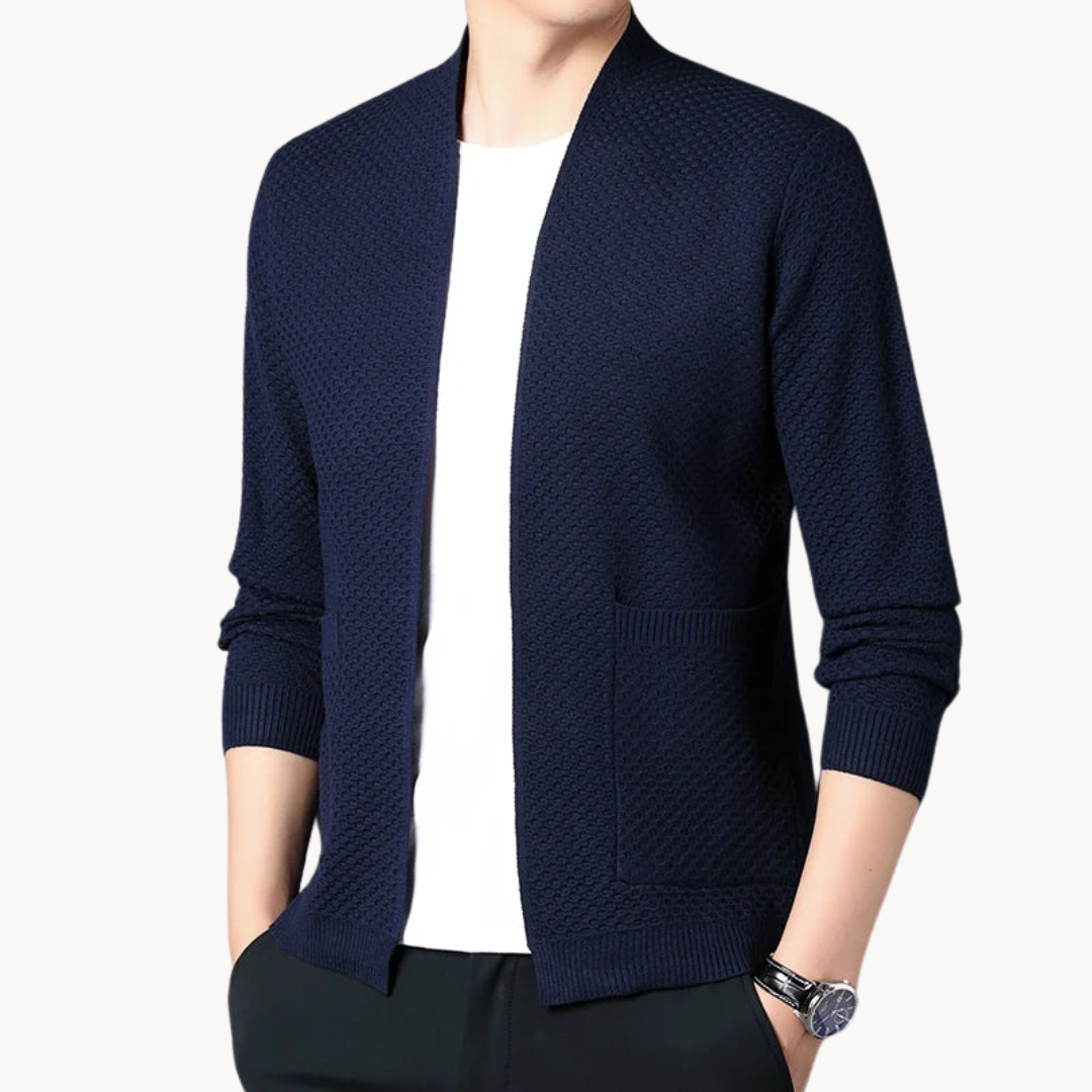 Melchor - Cardigan tricoté Old Money