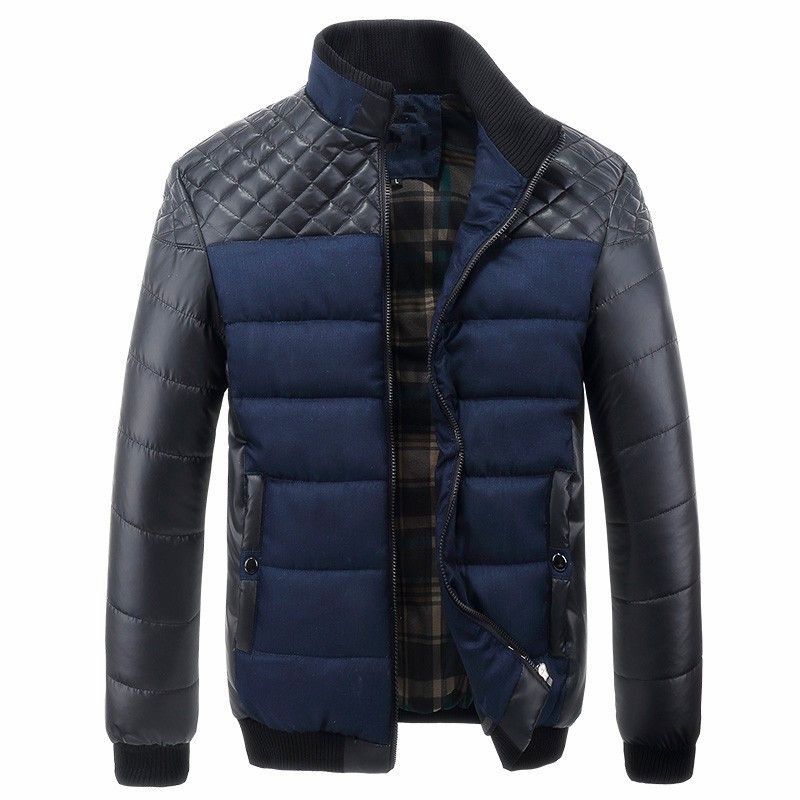 Maison Clément Paris | Veste matelassée bicolore en cuir et tissu