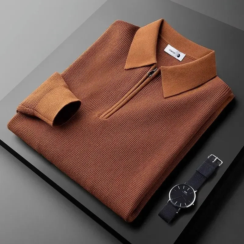 Pull homme élégant avec fermeture éclair