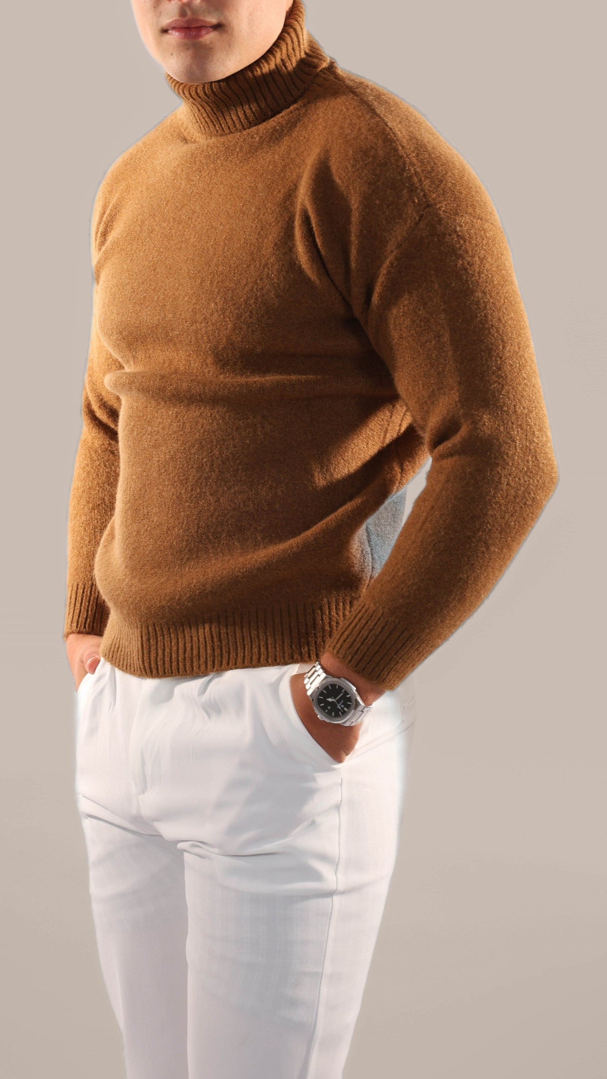 Reginal - Pull Col Roulé en Cachemire Old Money