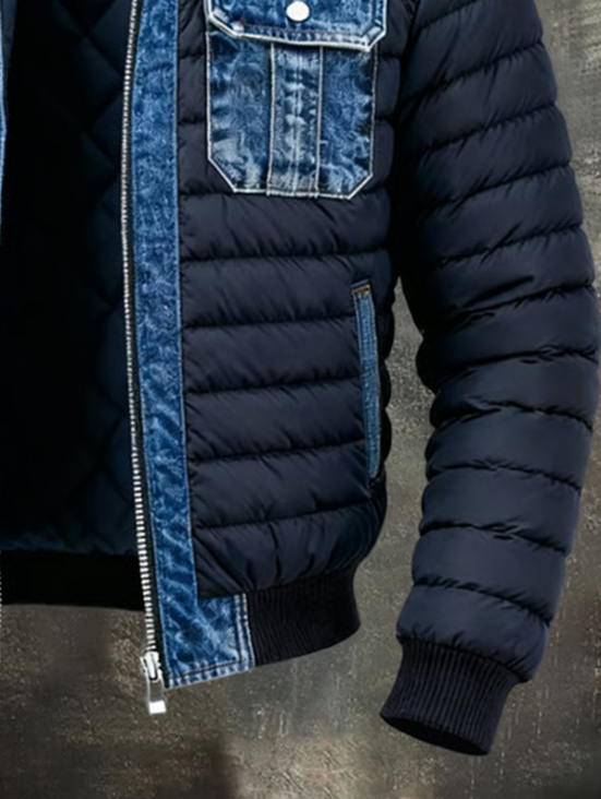 MAISON CLÉMENT PARIS™ | VESTE MATELASSÉE HYBRIDE EN DENIM