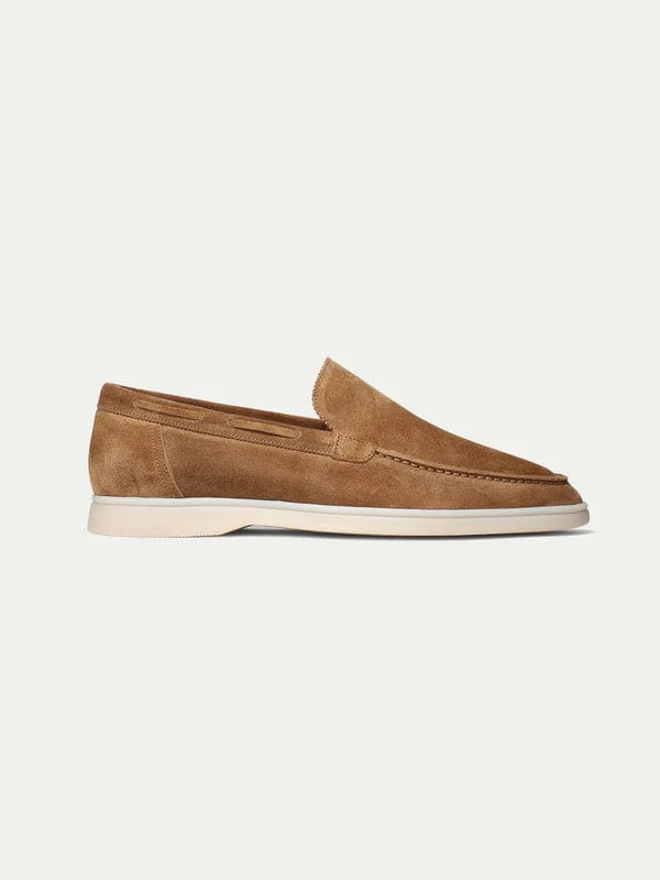 OLD MONEY - Mocassins en daim premium marron