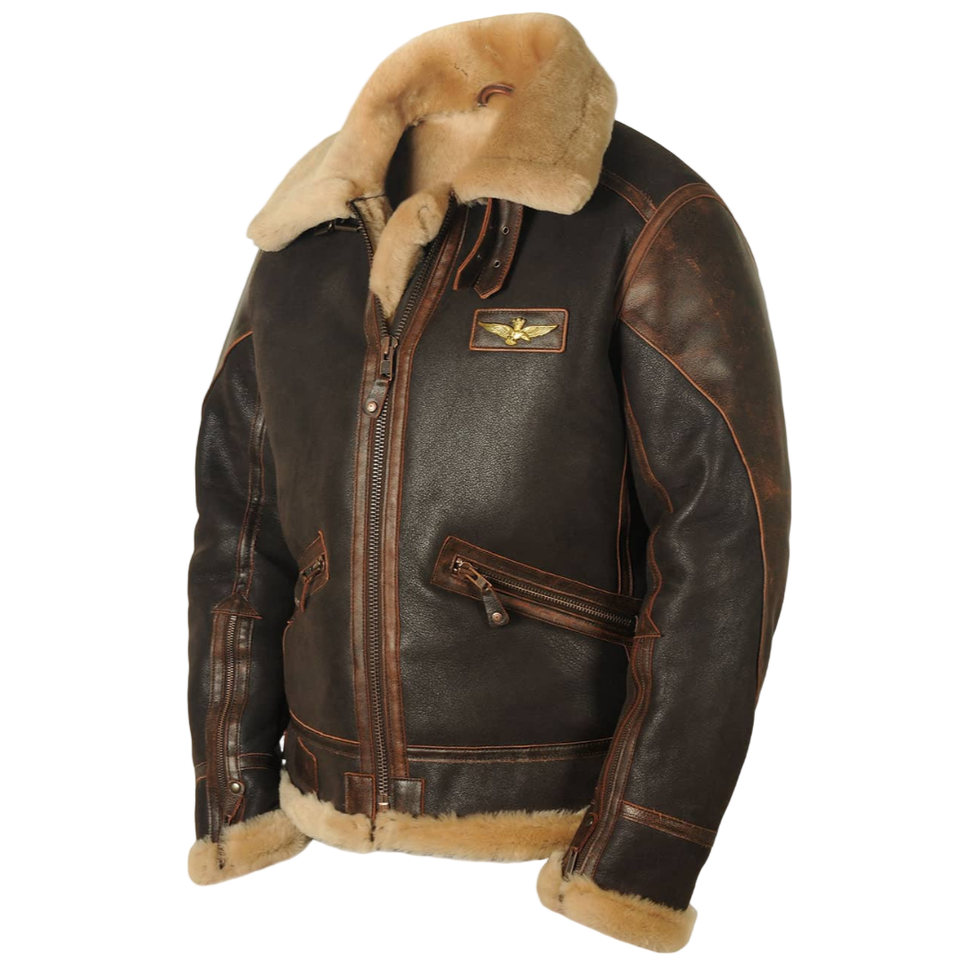 Maverick™ | veste aviateur classique en cuir véritable