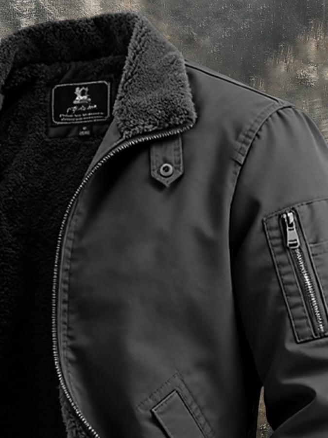 MAISON CLÉMENT PARIS™ | VESTE BOMBER HOMME DOUBLÉE SHERPA HIVER
