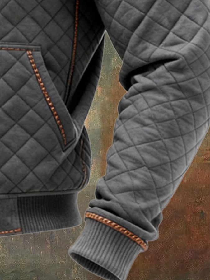 MAISON CLÉMENT PARIS™ | VESTE MATELASSÉE HOMME À CAPUCHE ZIPPÉE