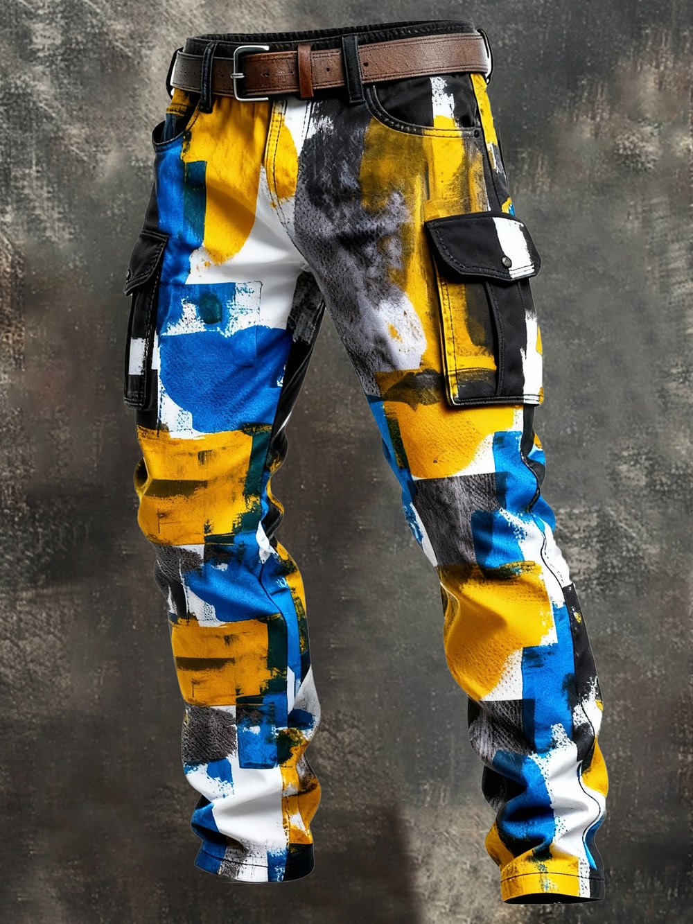 MAISON CLÉMENT PARIS™ | PANTALON CARGO MOTIF GÉOMÉTRIQUE HOMME TACTIQUE