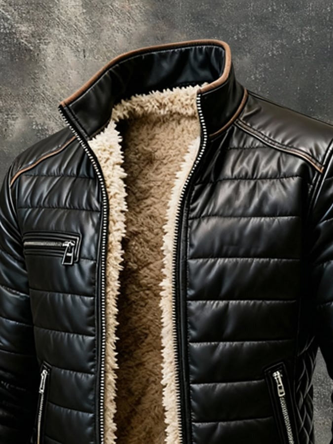 MAISON CLÉMENT PARIS™ | VESTE MATELASSÉE NOIRE À DOUBLURE SHERPA
