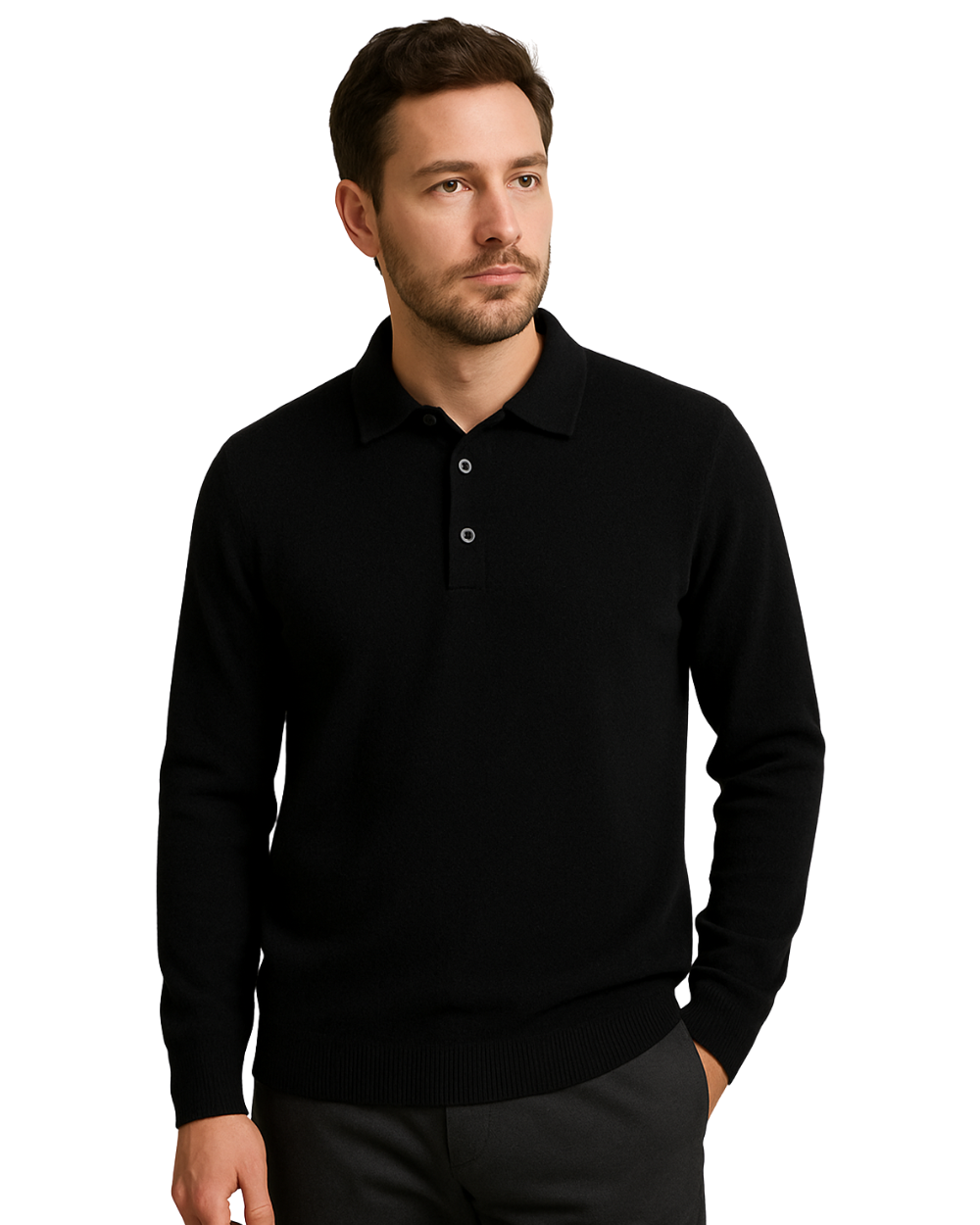 Polo en Cachemire 100% Style Old Money