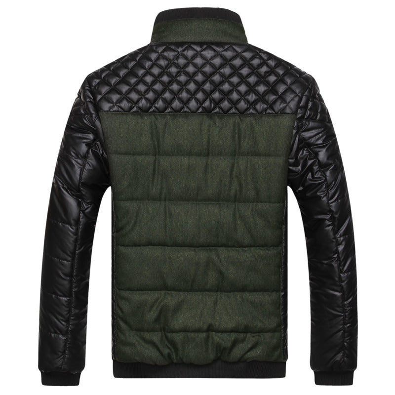 Maison Clément Paris | Veste matelassée bicolore en cuir et tissu