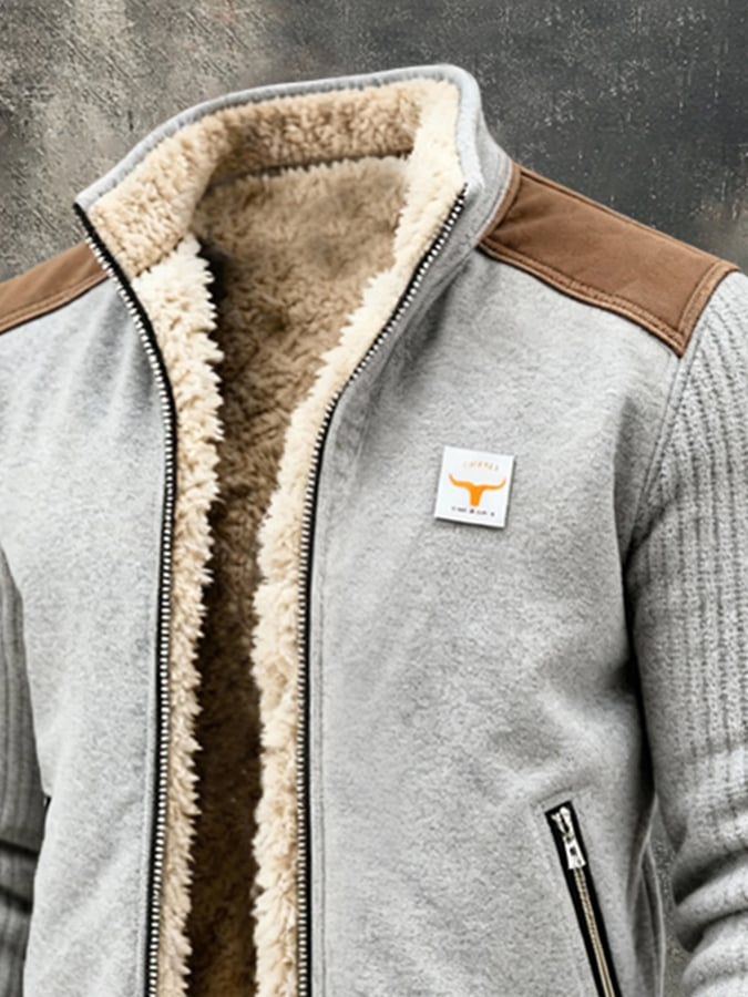 MAISON CLÉMENT PARIS™ | VESTE HOMME HIVER DOUBLÉE SHERPA ZIPPÉE