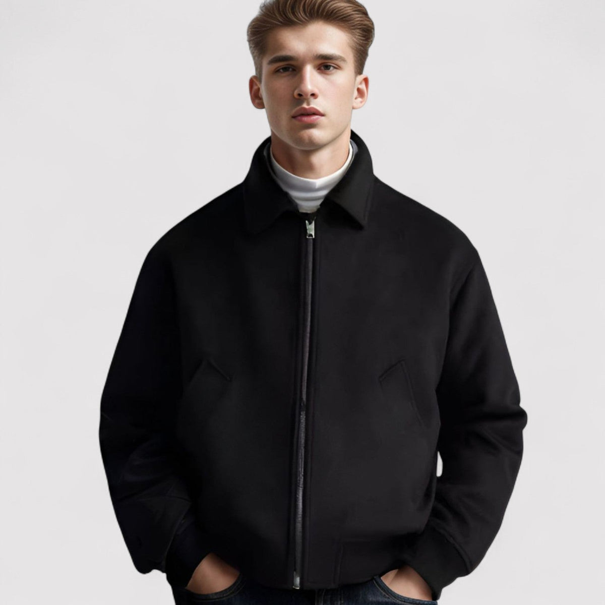 Edmondo – Manteau à col polo en laine Old Money moderne pour hommes - Automne/Hiver 2025