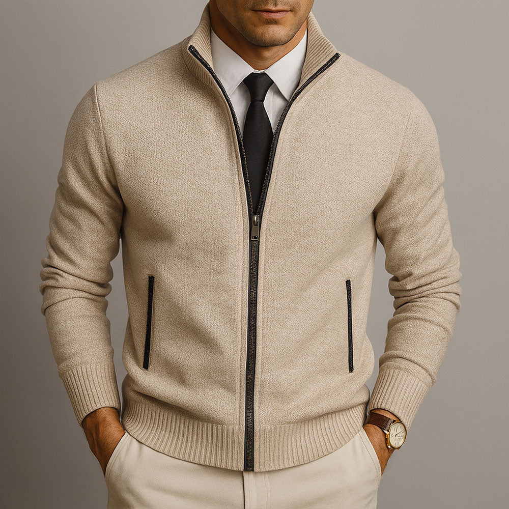 Maison Clément Paris™ | Cardigan Zippé en Lain Mérinos