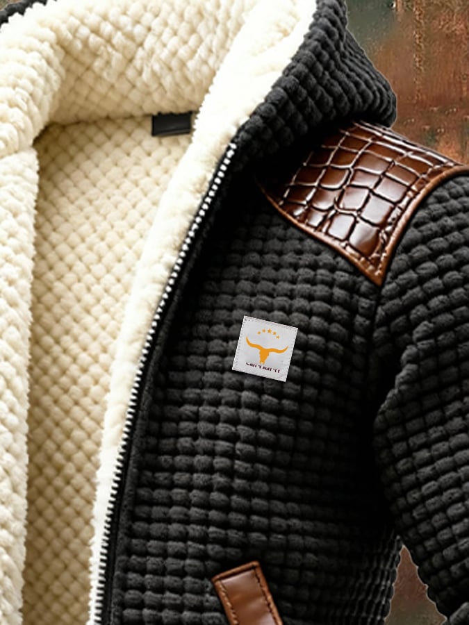 MAISON CLÉMENT PARIS™ | VESTE TEXTURÉE À DOUBLURE SHERPA