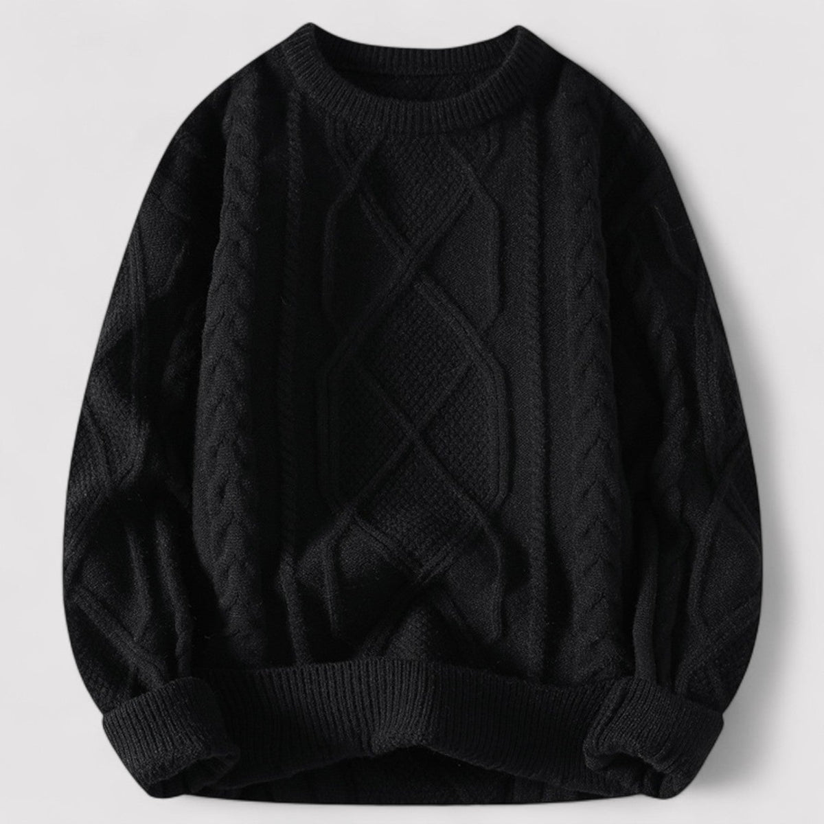 Cardigan chic – Pull classique pour hommes à col rond