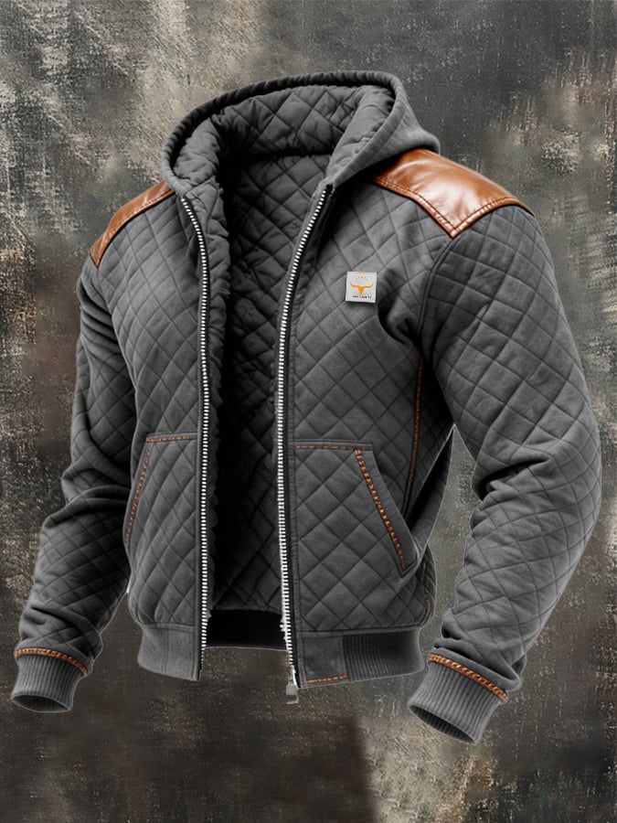MAISON CLÉMENT PARIS™ | VESTE MATELASSÉE HOMME À CAPUCHE ZIPPÉE
