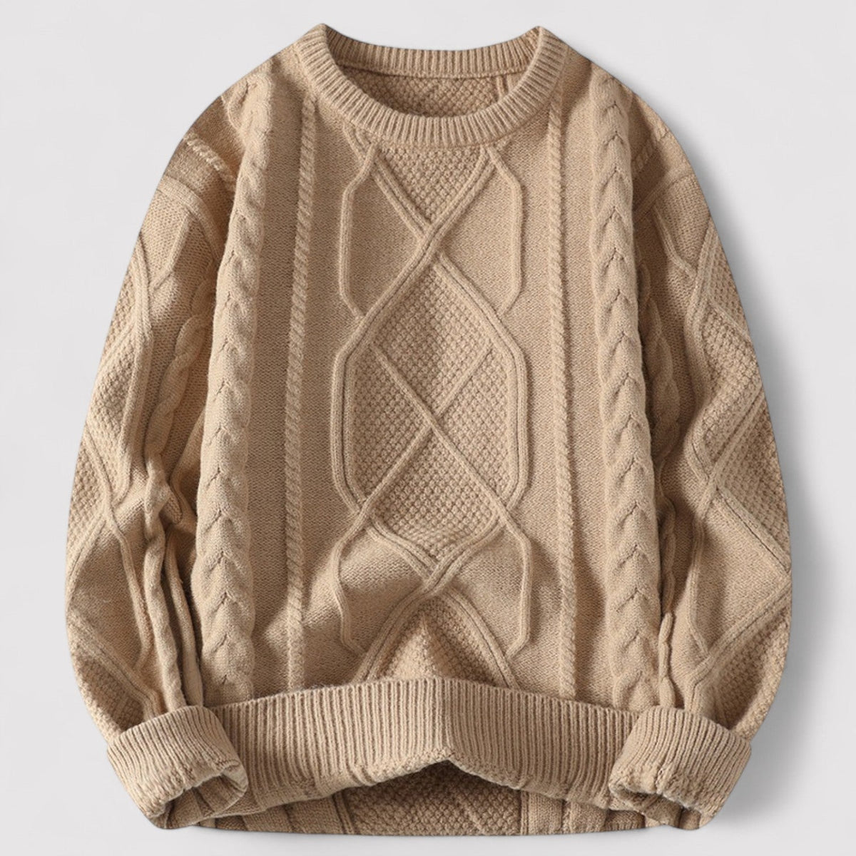 Cardigan chic – Pull classique pour hommes à col rond
