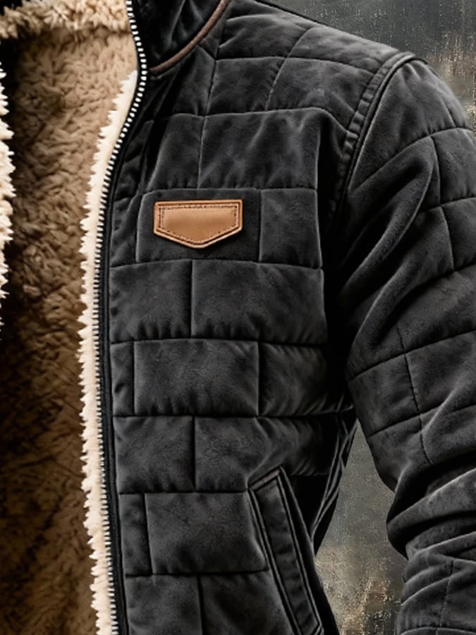 MAISON CLÉMENT PARIS™ | VESTE MATELASSÉE HOMME DOUBLÉE SHERPA HIVER