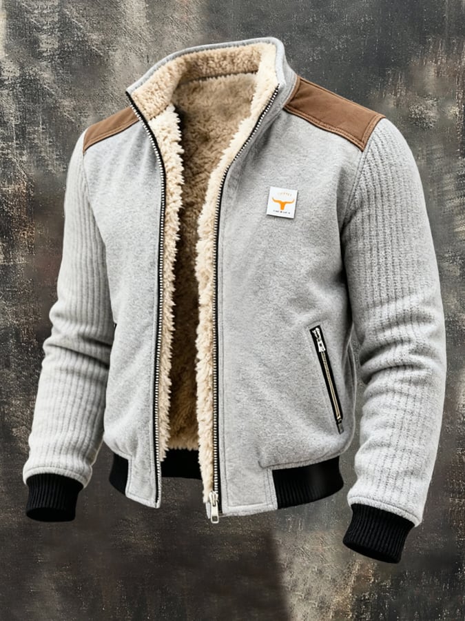 MAISON CLÉMENT PARIS™ | VESTE HOMME HIVER DOUBLÉE SHERPA ZIPPÉE