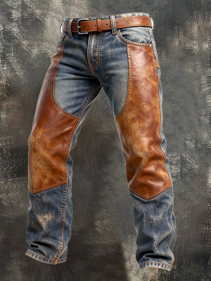 MAISON CLÉMENT PARIS™ | JEAN BIKER CUIR PATCHWORK