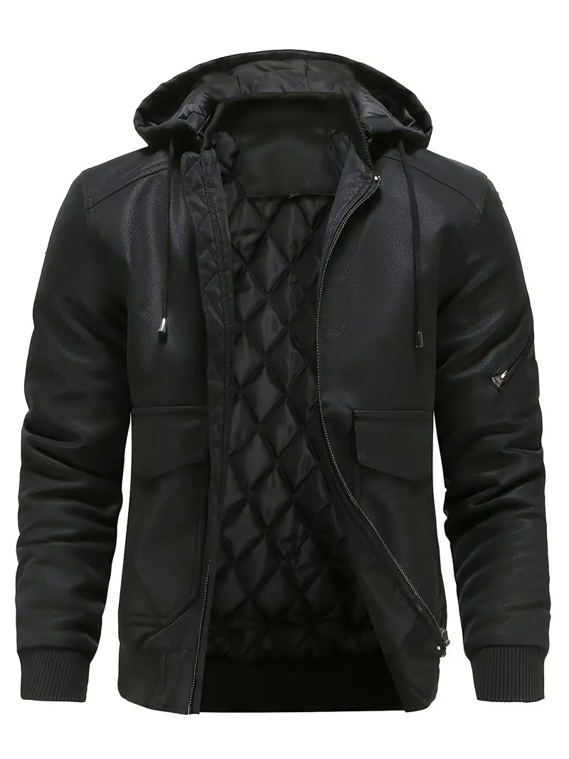 Aaron | Manteau en Cuir d'Hiver pour Hommes 2025