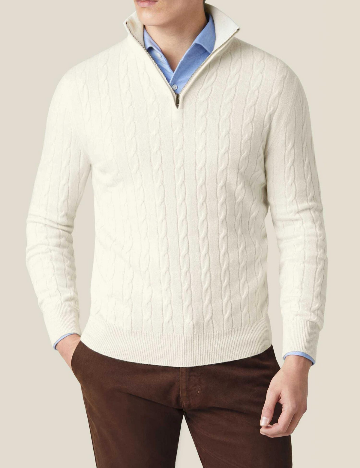 Domingo | Pull en maille torsadée avec motif
