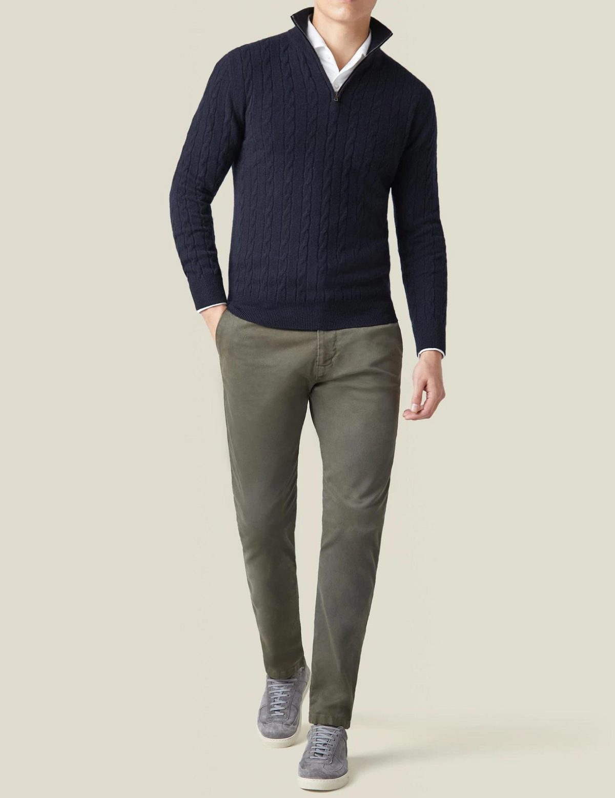 Domingo | Pull en maille torsadée avec motif