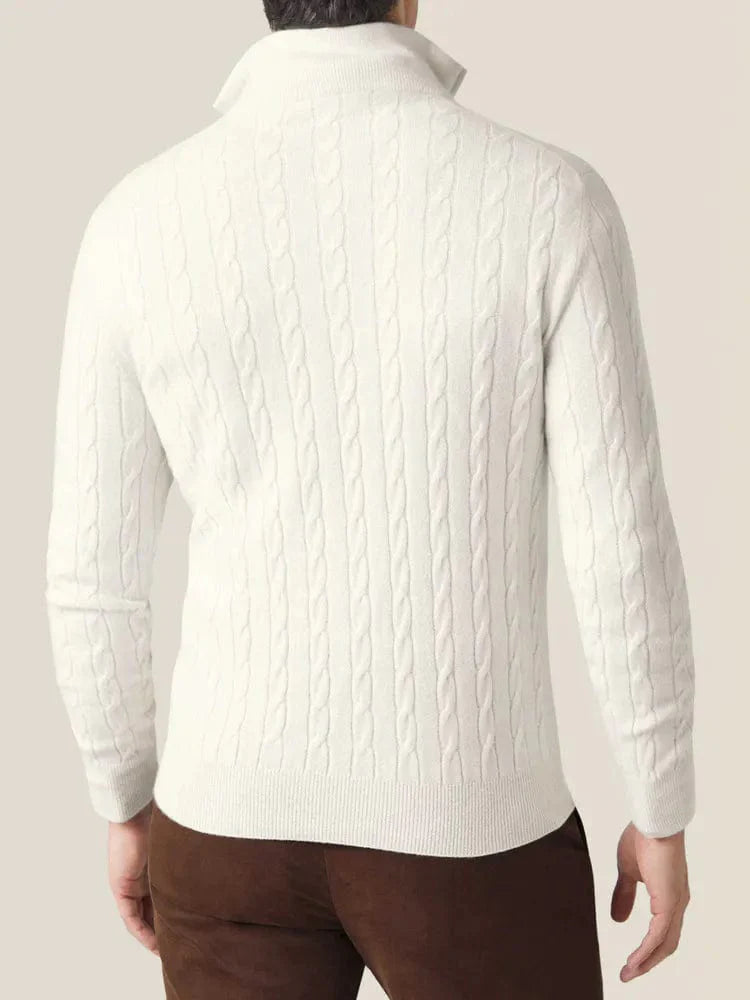 Domingo | Pull en maille torsadée avec motif